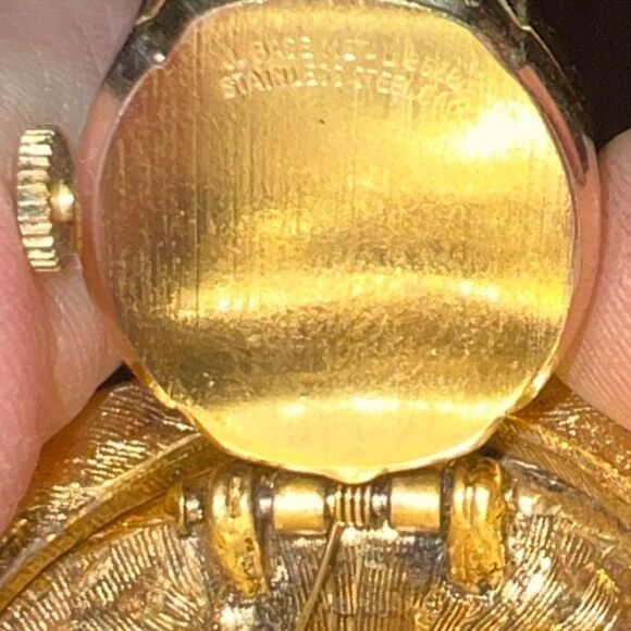 Vintage Working LeJour Pop Up Gold Floral Scene Pocket Watch 17 Jewels Incabloc - Picture 8 of 9